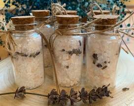 Guest Gift Bath Salts with Lavender Wedding Gift Feel Good Set Birthday Gift Baptism